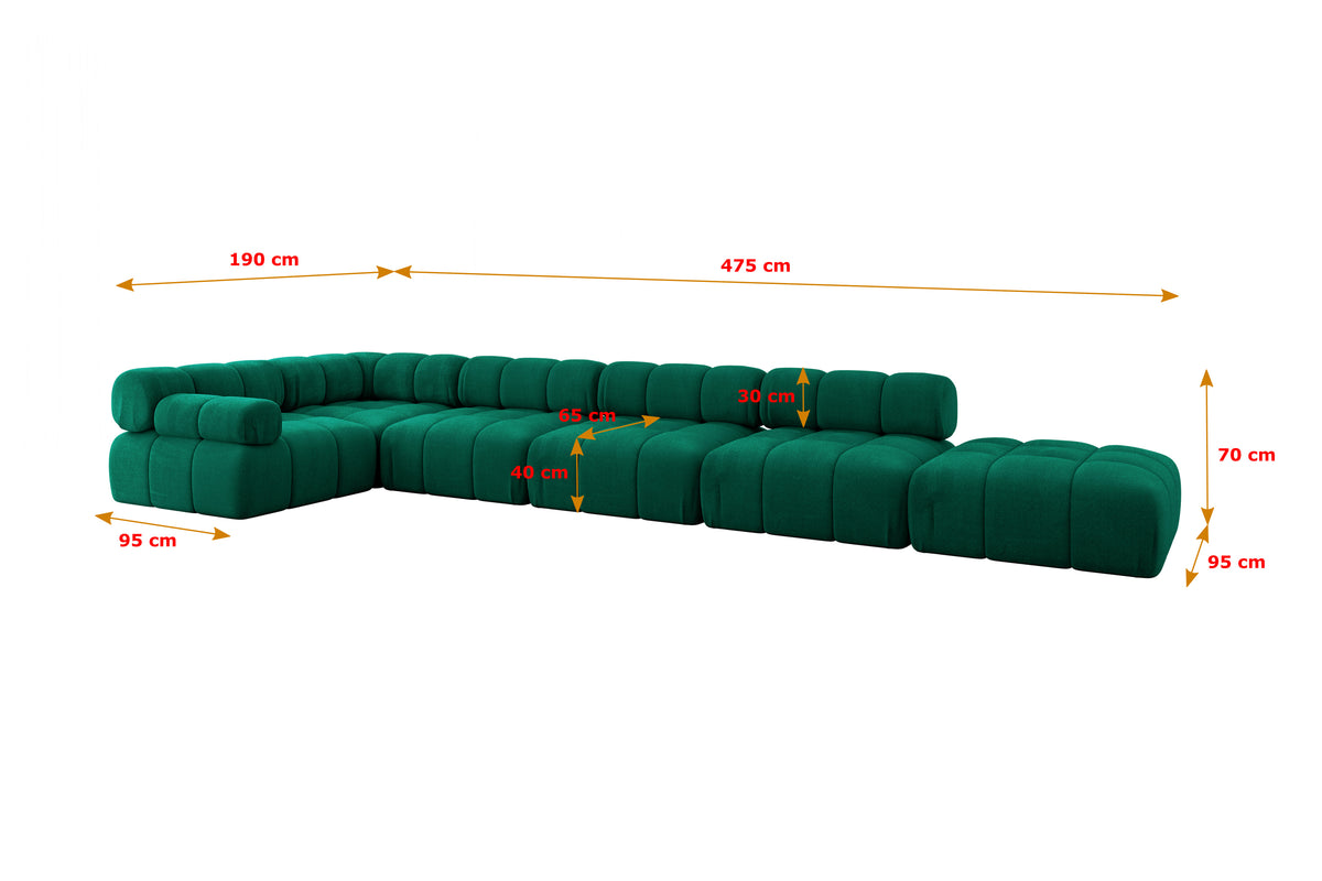 Ecksofa FELTO-L3 Samt