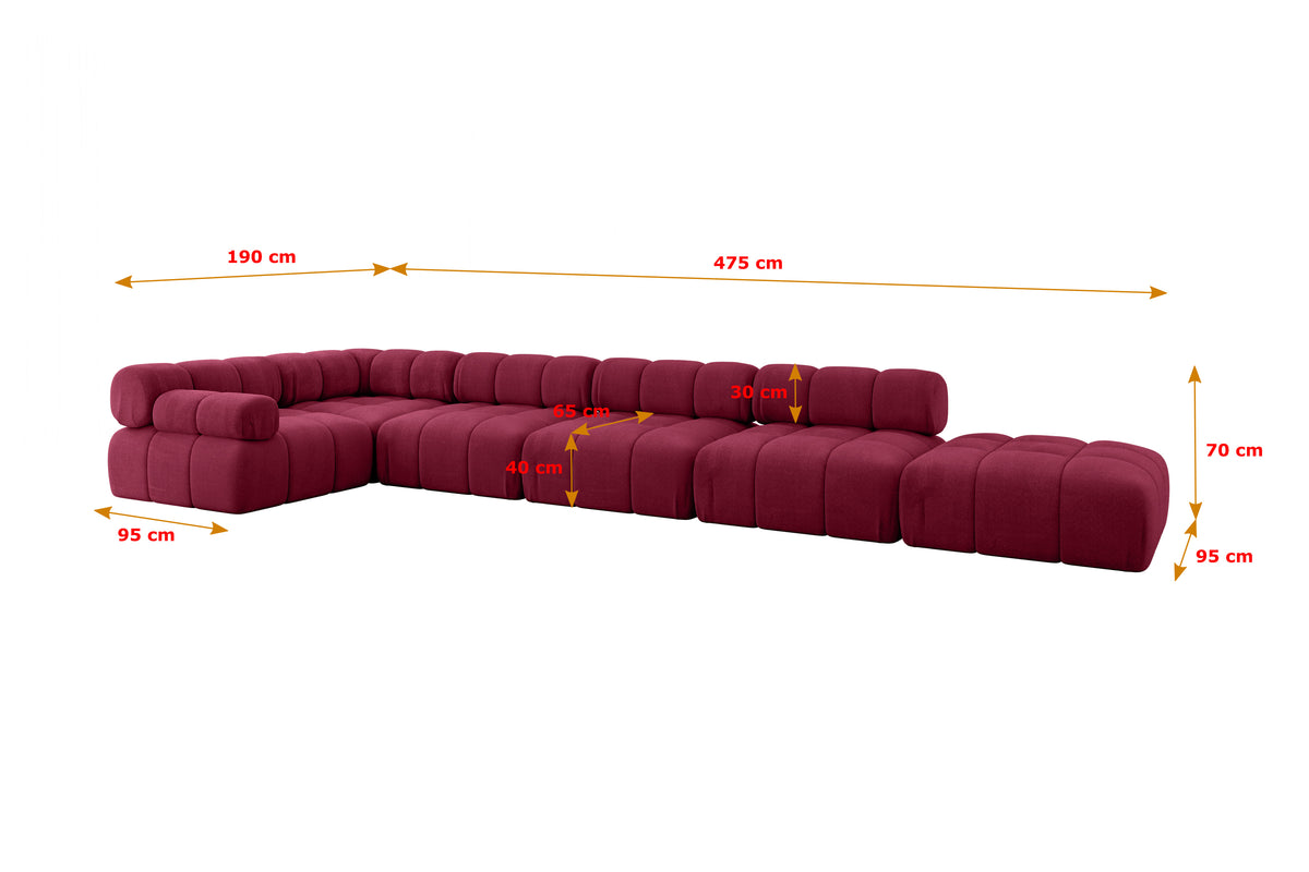 Ecksofa FELTO-L3 Samt