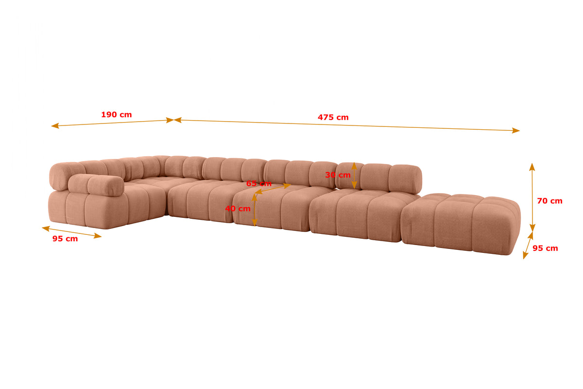Ecksofa FELTO-L3 Samt