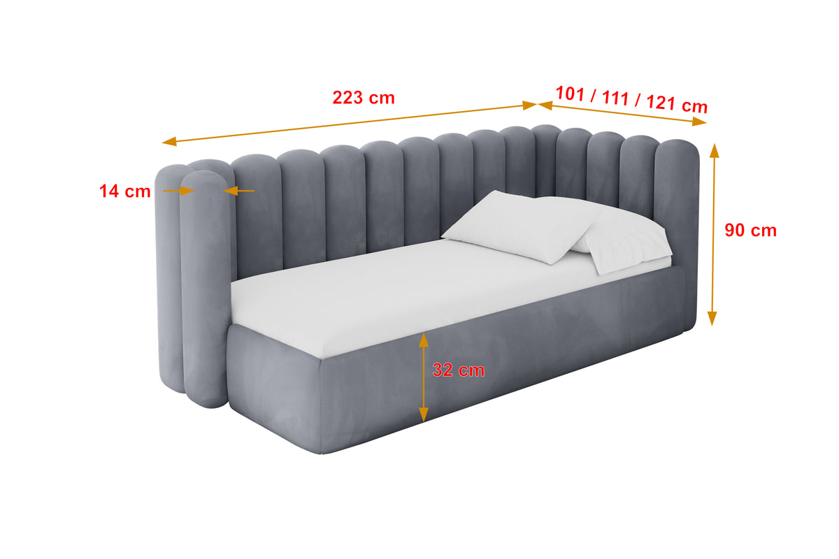 Jugendbett HUGY Samt Linksseitig