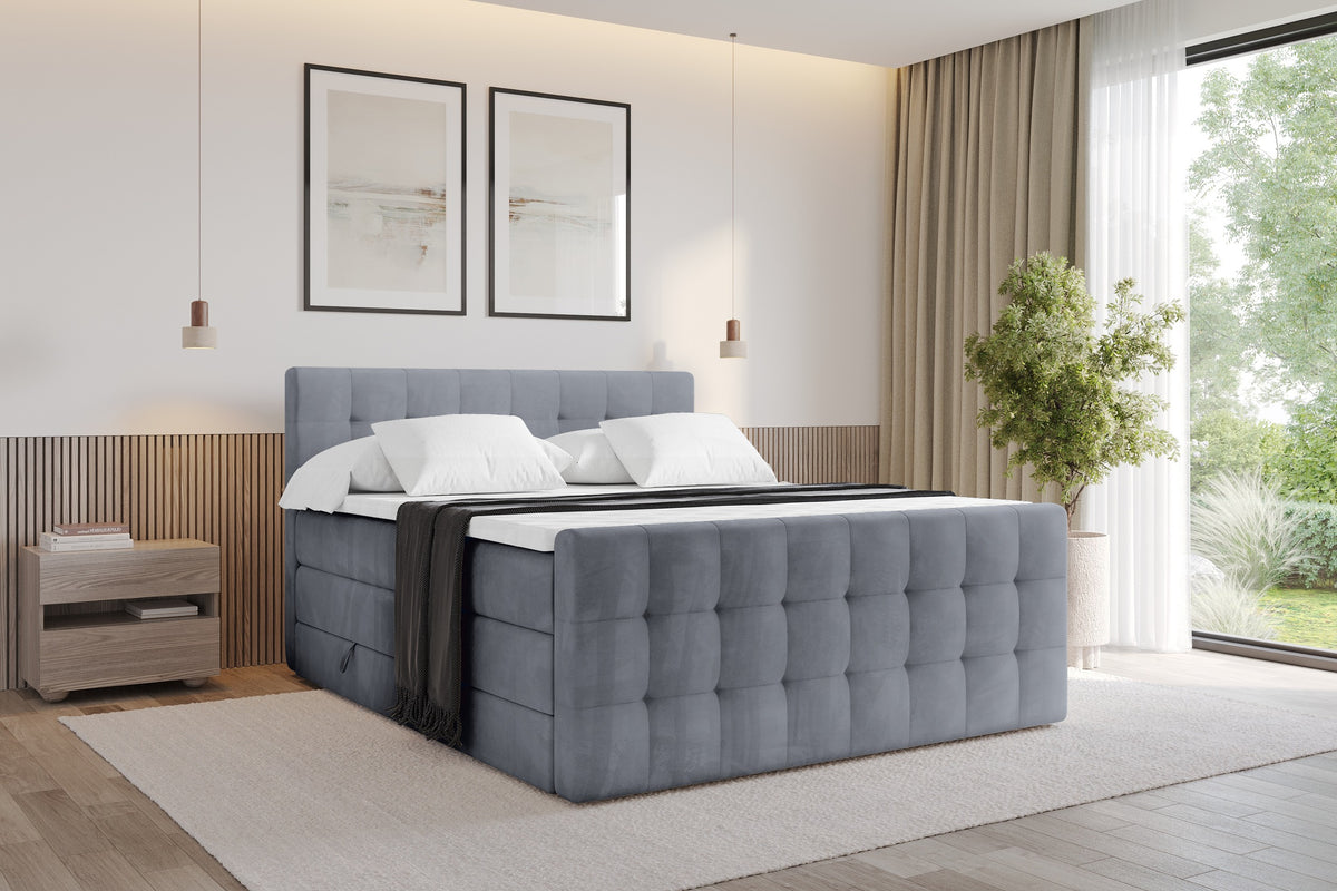 Łóżko kontynentalne IGAN-Z KING welur