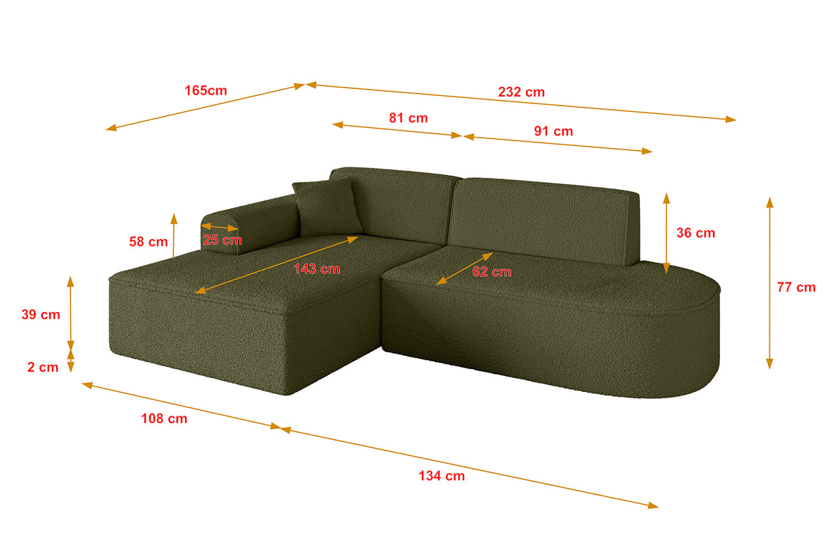 Narożnik IREA-L1-v3 Bouclé