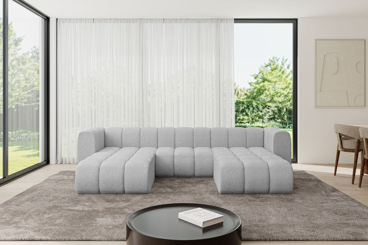 Wohnlandschaft JOREN-U1 Bouclé