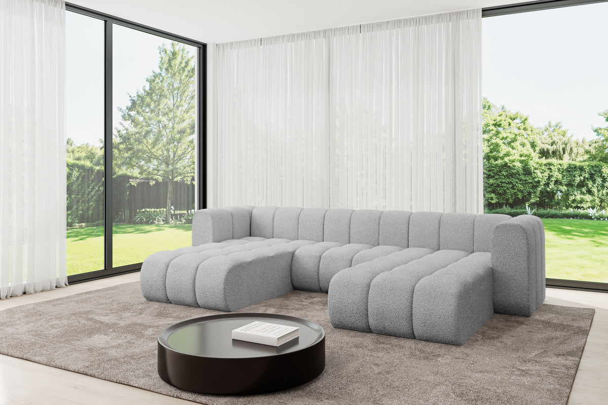 Wohnlandschaft JOREN-U1 Bouclé