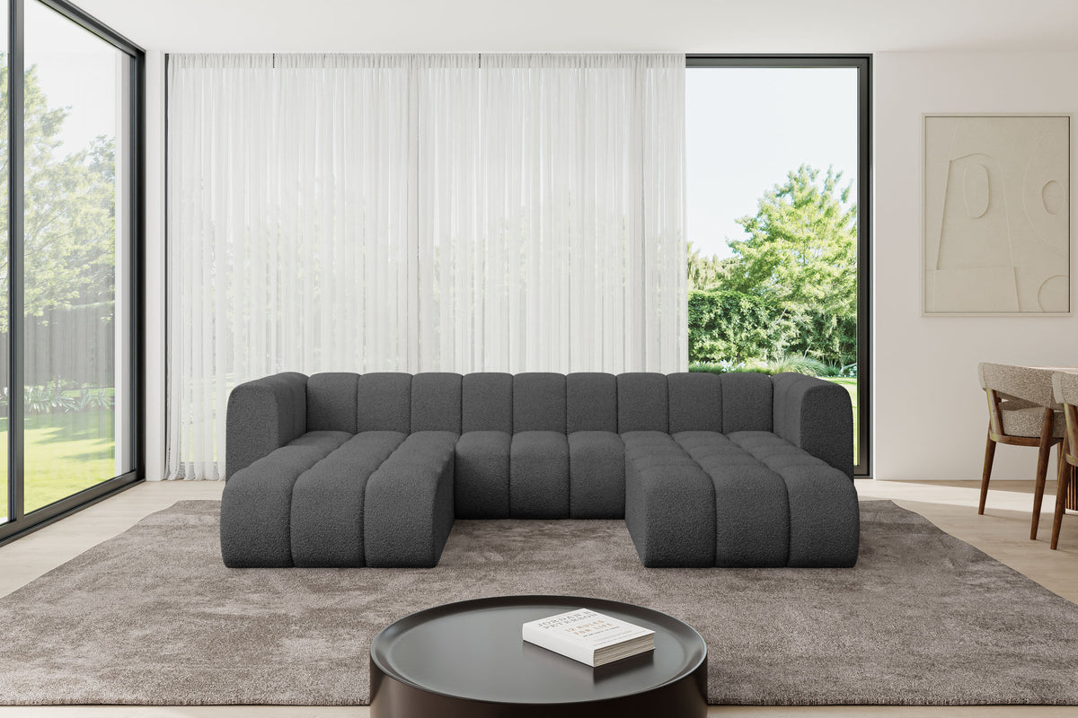 Wohnlandschaft JOREN-U1 Bouclé
