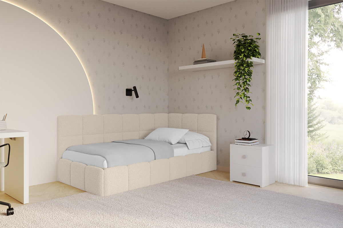 Jugendbett LIVY Bouclé Linksseitig