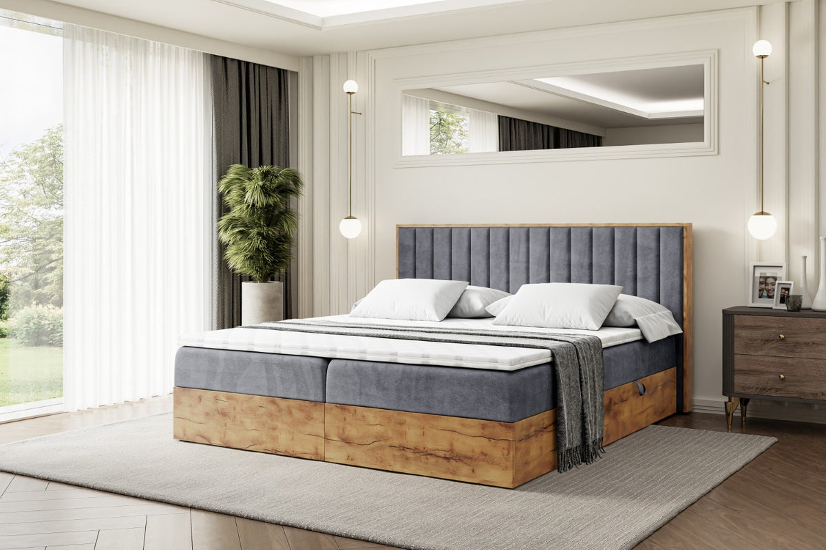 Łóżko boxspring LOLLI 4 welur