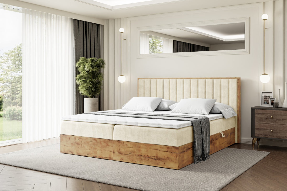 Łóżko boxspring LOLLI 4 welur