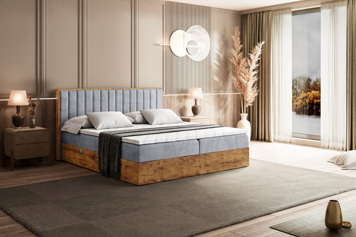 Łóżko boxspring LOLLI 4 welur