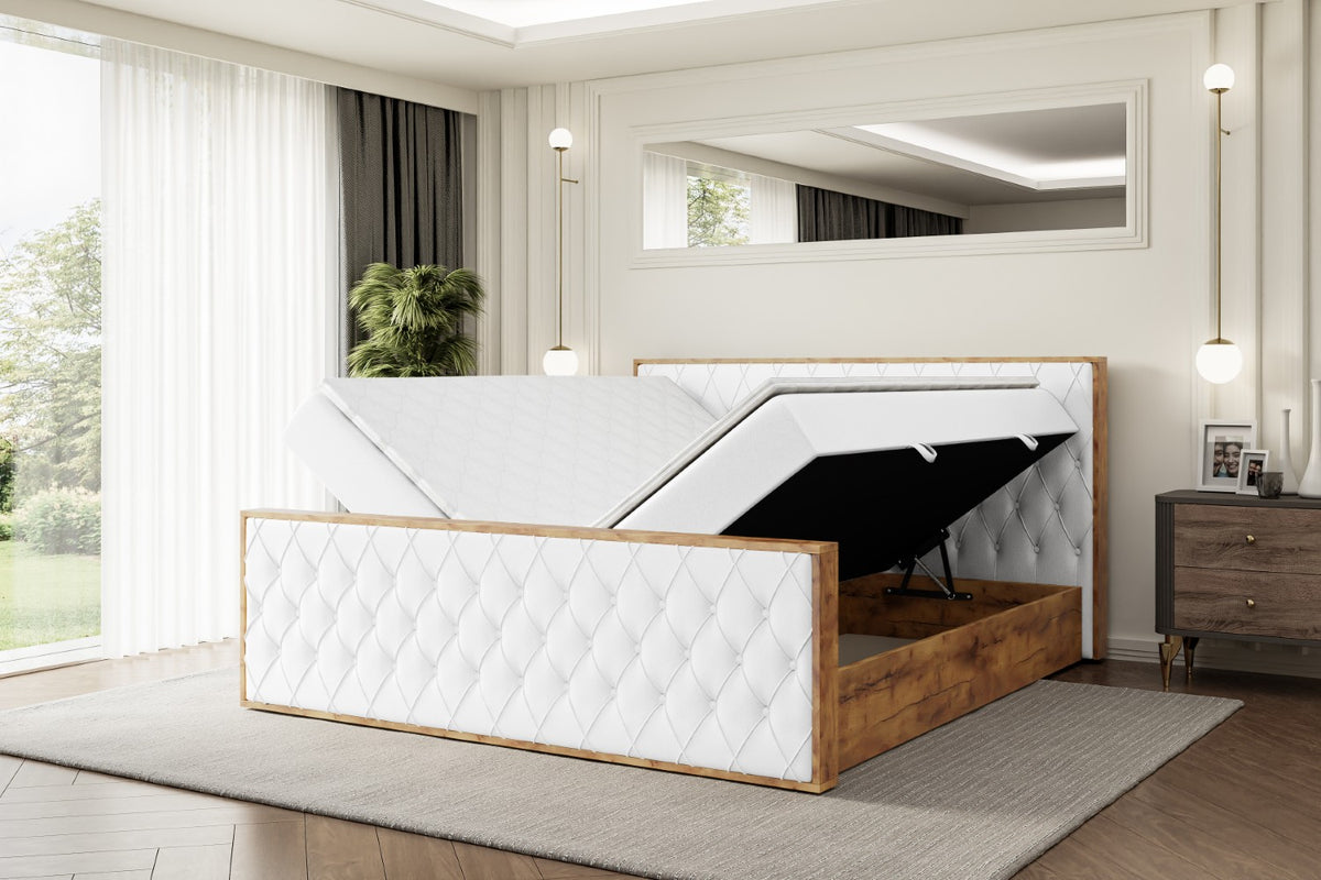 Łóżko boxspring LOLLI5-Z ekoskóra