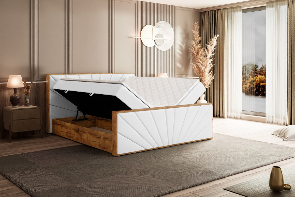 Łóżko boxspring LOLLI6-Z ekoskóra