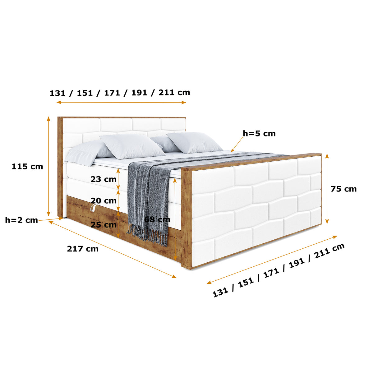 Boxspringbett LOLLI8-Z KING Kunstleder