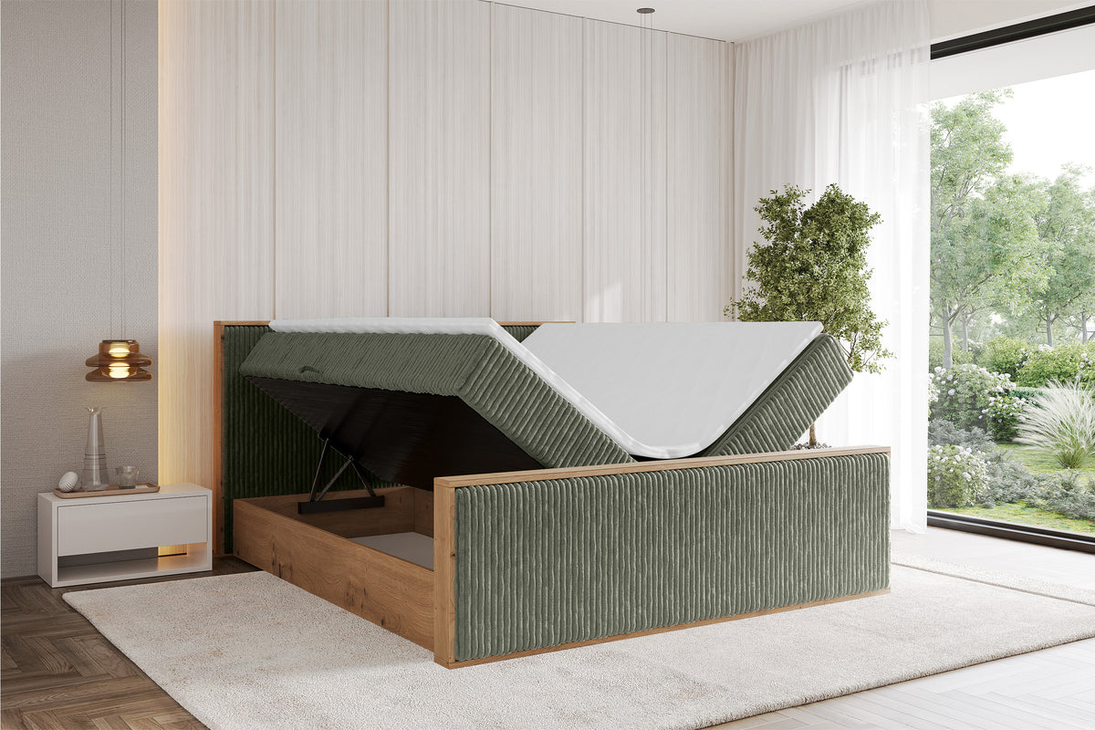 Łóżko boxspring LOLLI9-Z sztruks