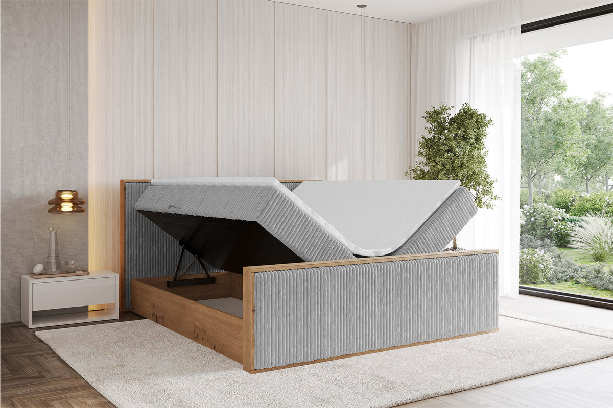 Łóżko boxspring LOLLI9-Z sztruks
