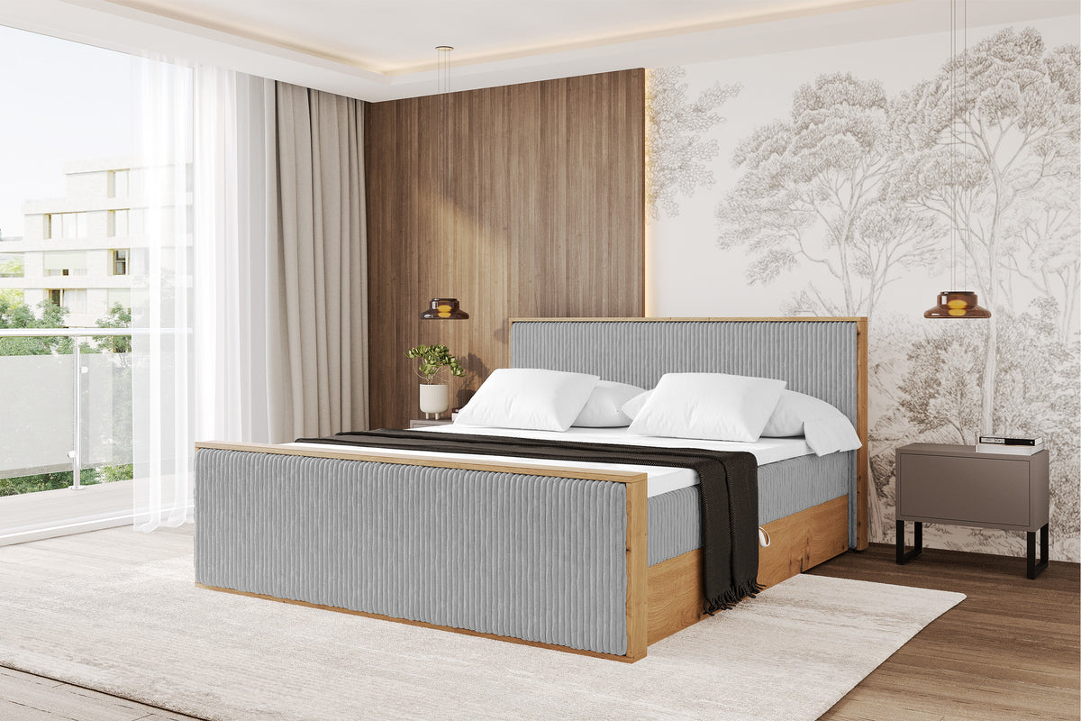 Łóżko boxspring LOLLI9-Z sztruks