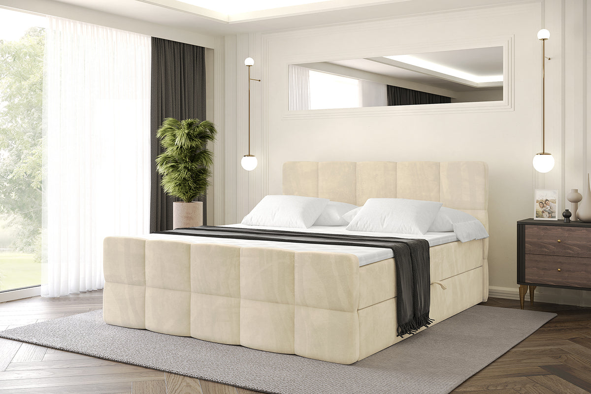 Łóżko boxspring LIRO-Z welur