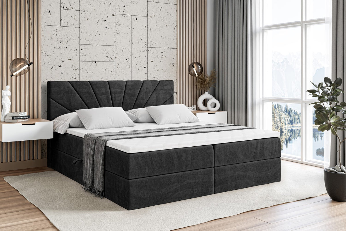Łóżko boxspring MILTIO welur
