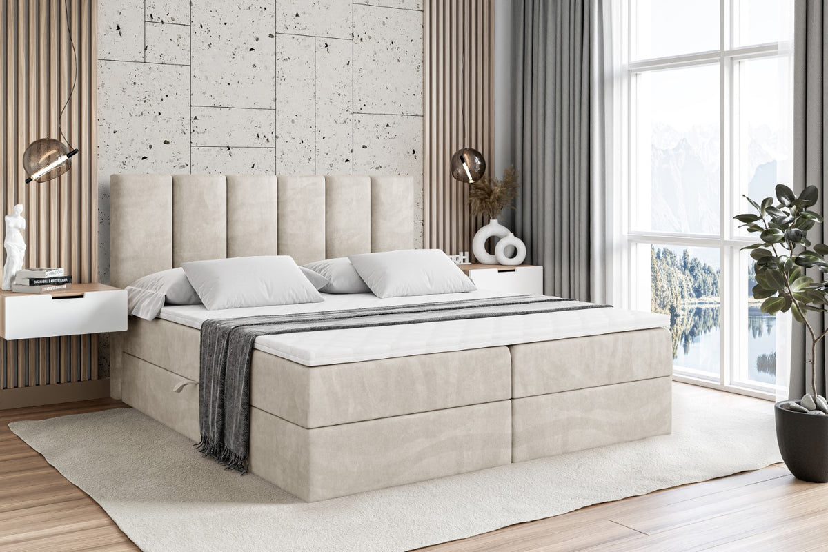 Łóżko boxspring BOXI1 welur