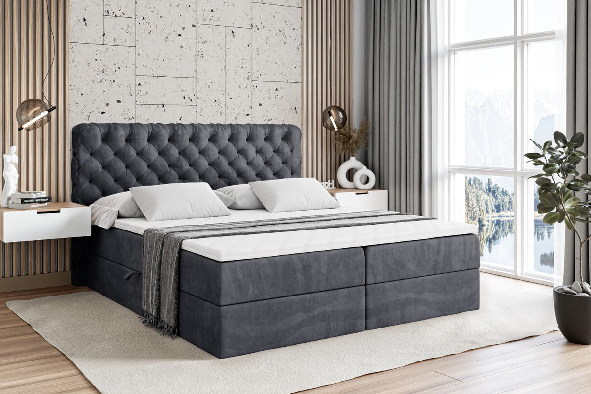 Łóżko boxspring BOXI8 welur