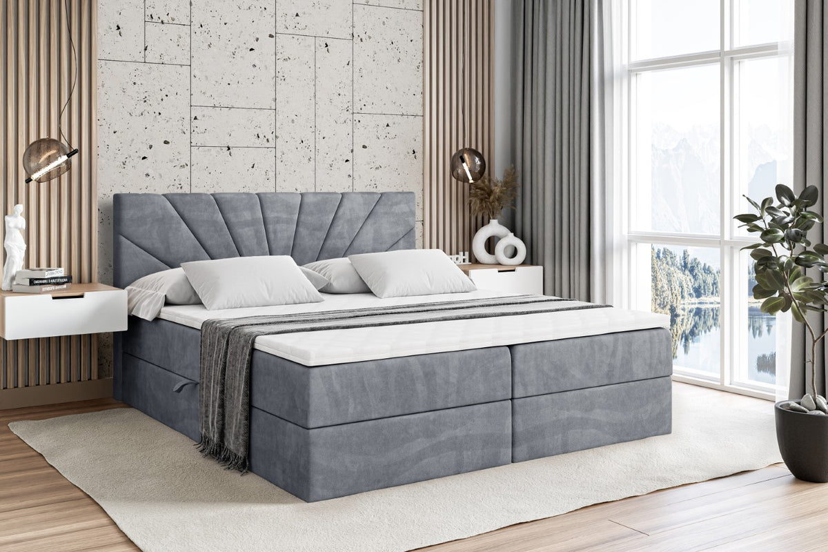 Łóżko boxspring MILTIO welur