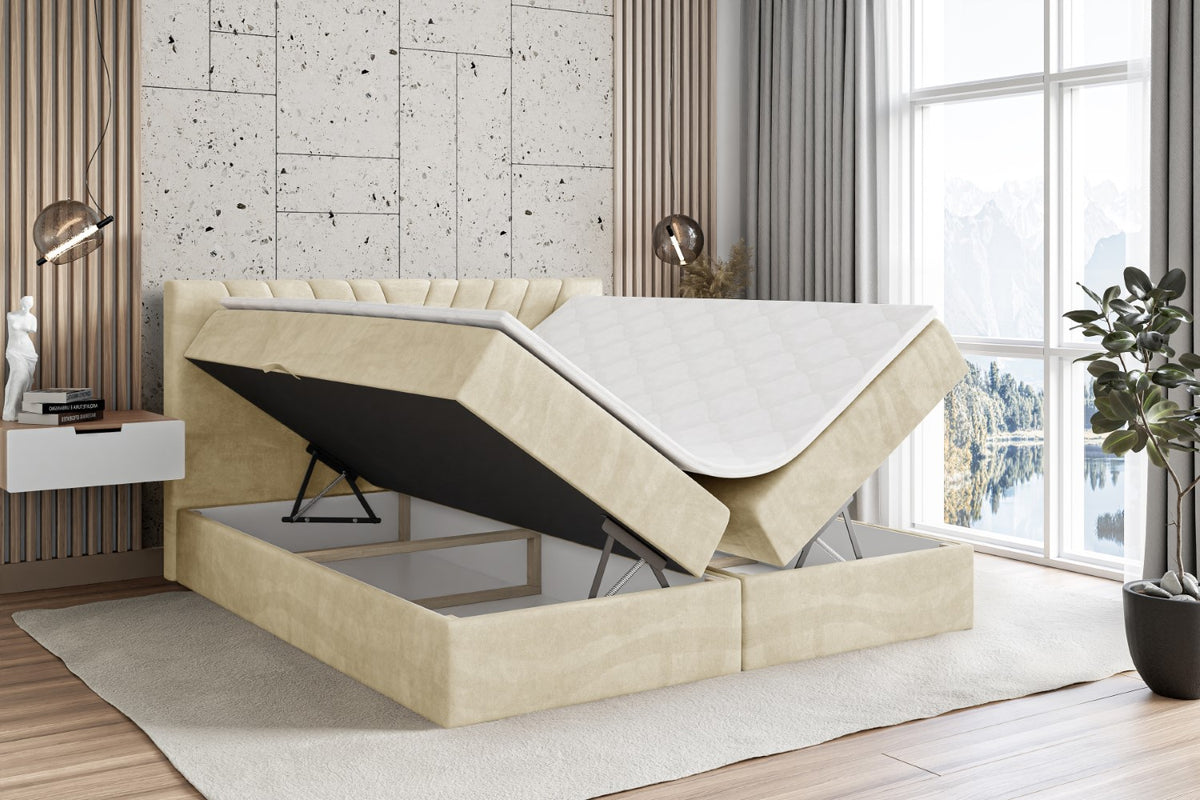 Łóżko boxspring ERNINA welur