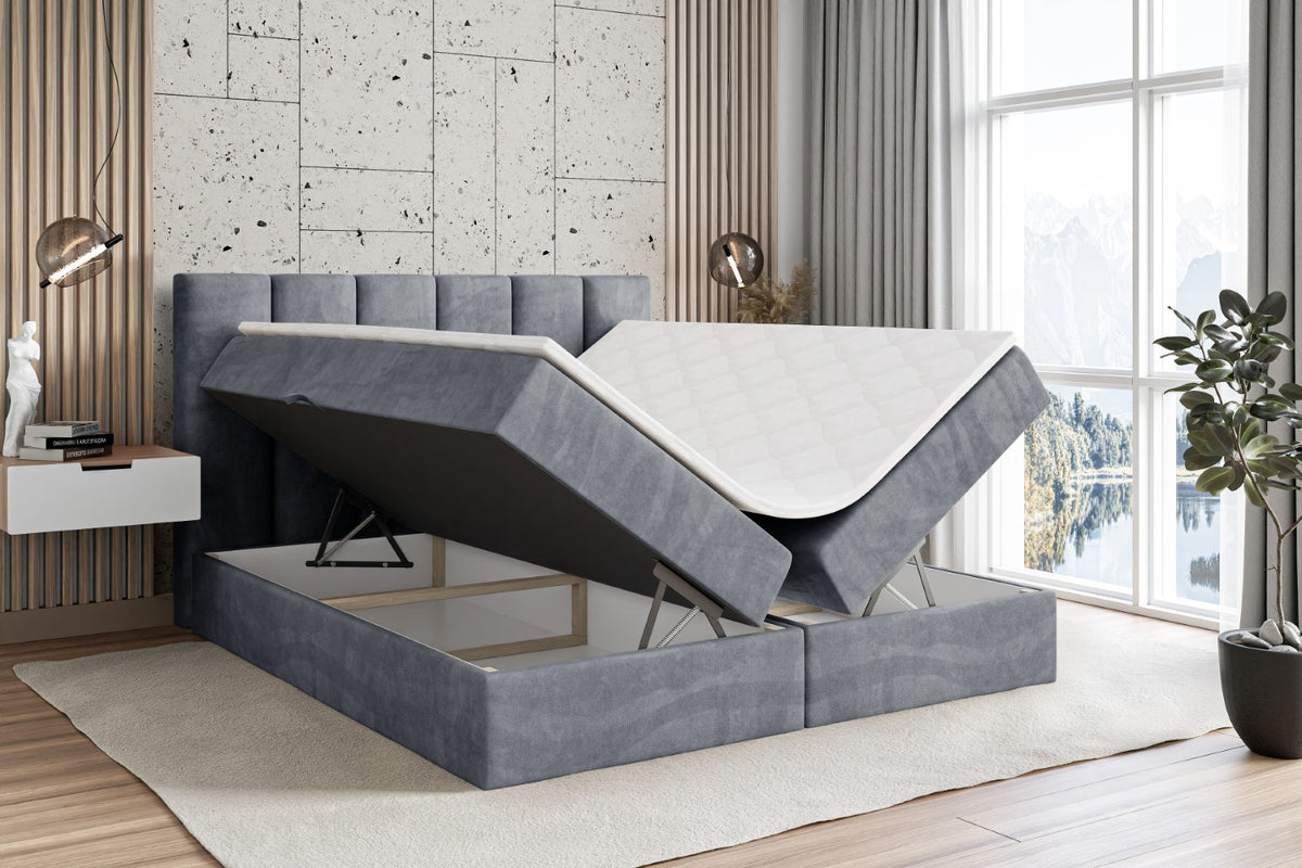 Łóżko boxspring BOXI1 welur