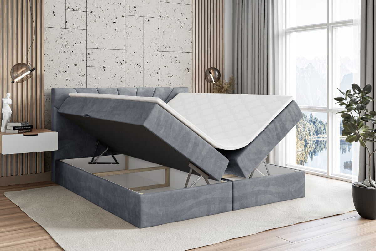 Łóżko boxspring MILTIO welur