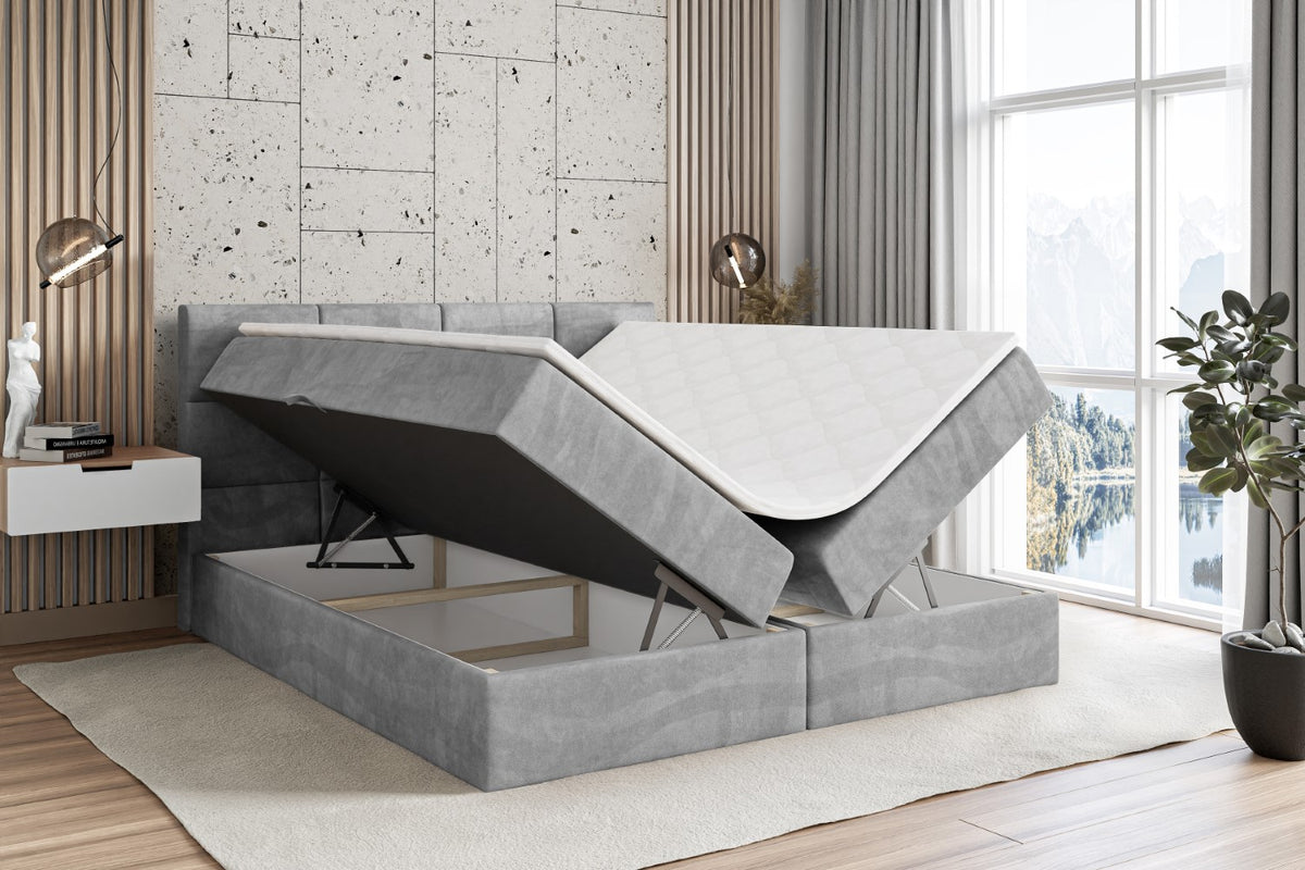Łóżko boxspring ARDENI welur