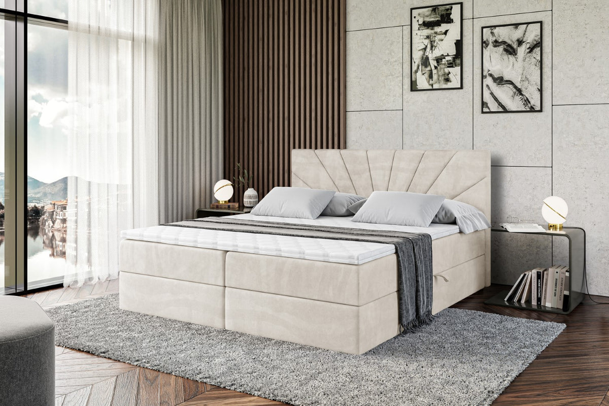 Łóżko boxspring MILTIO welur