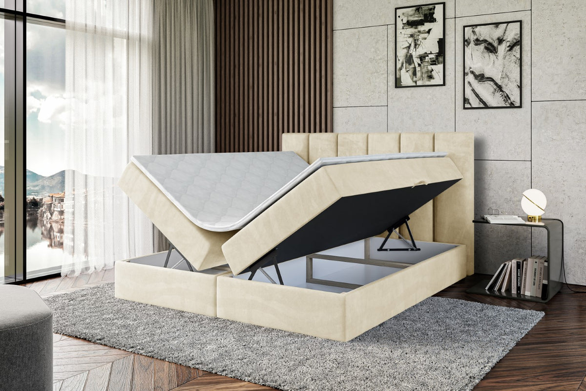 Łóżko boxspring BOXI1 welur