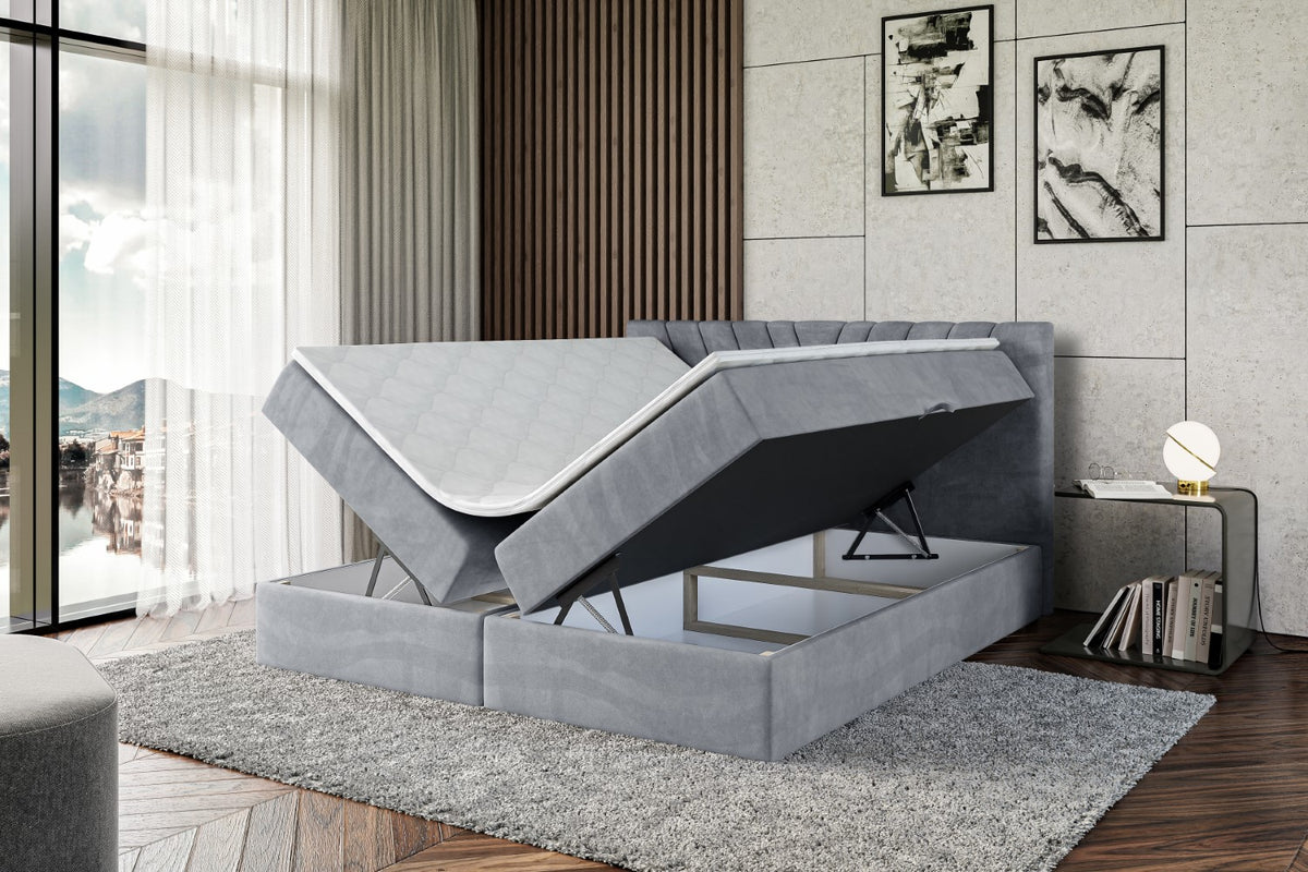 Łóżko boxspring ERNINA welur
