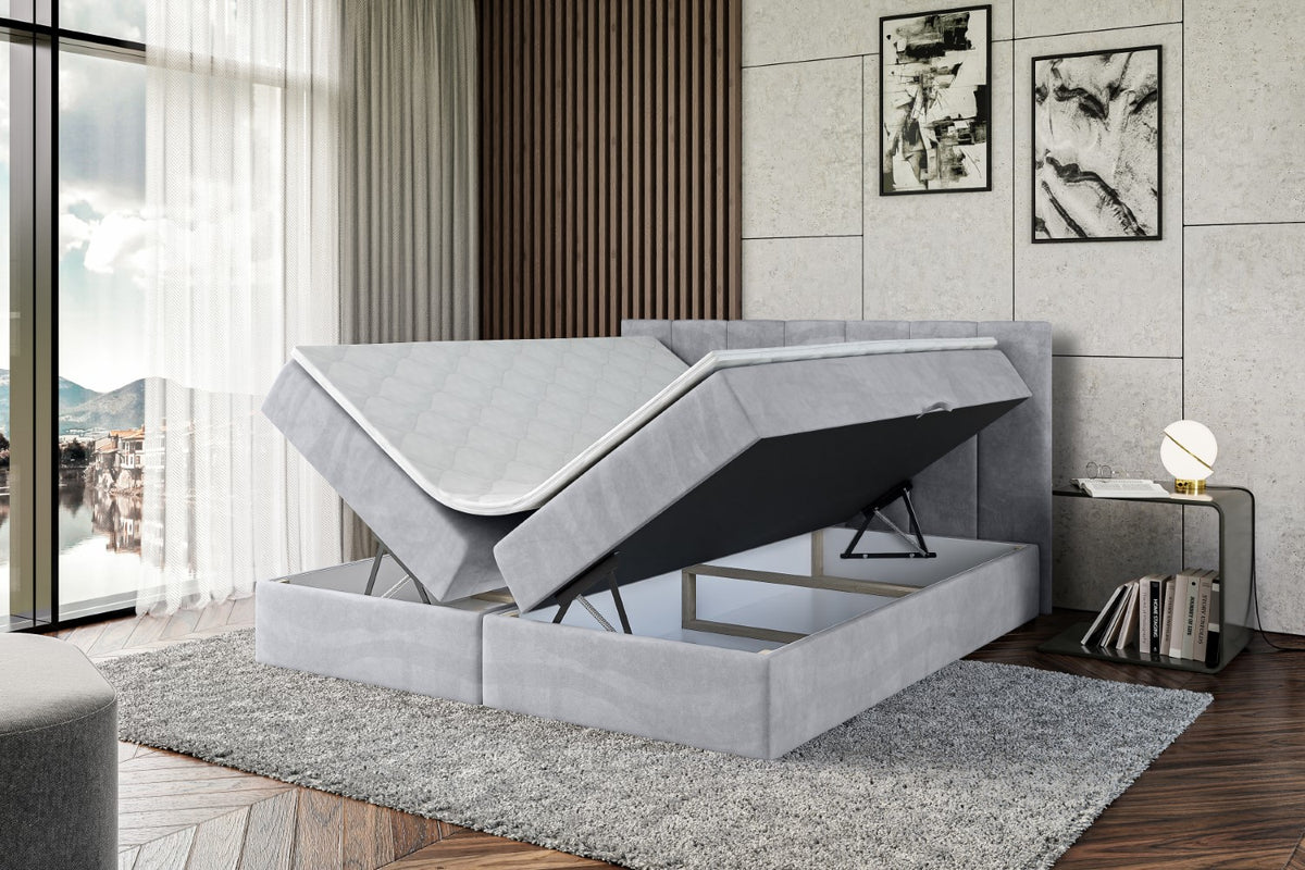 Łóżko boxspring MOETI welur