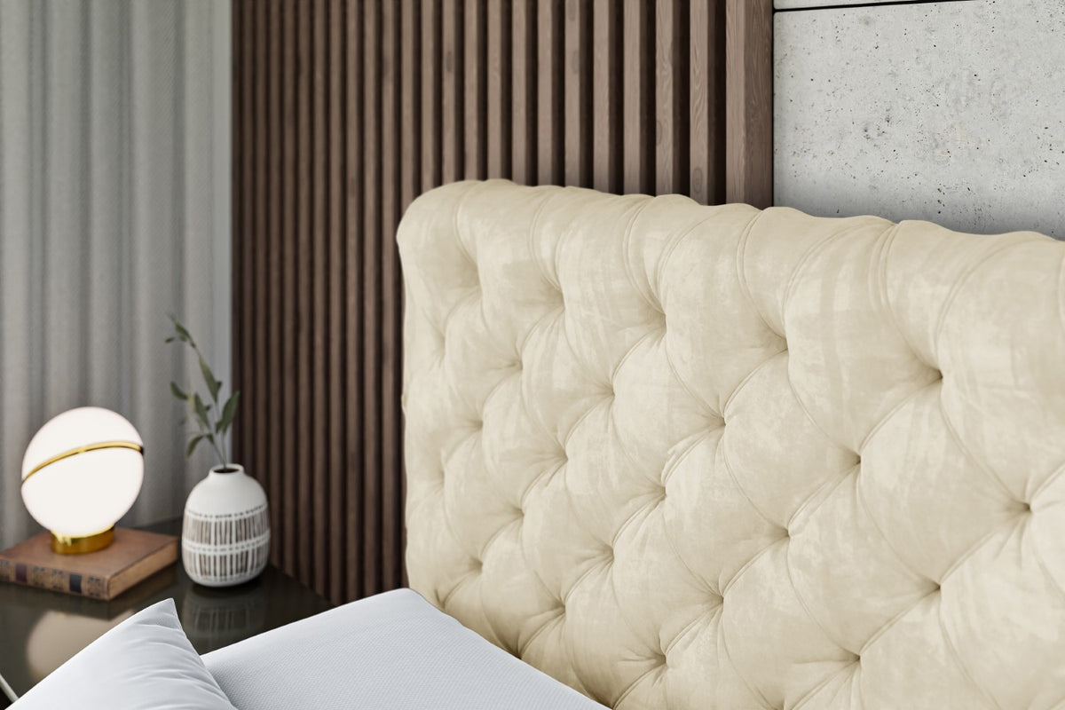 Łóżko boxspring BOXI8 welur