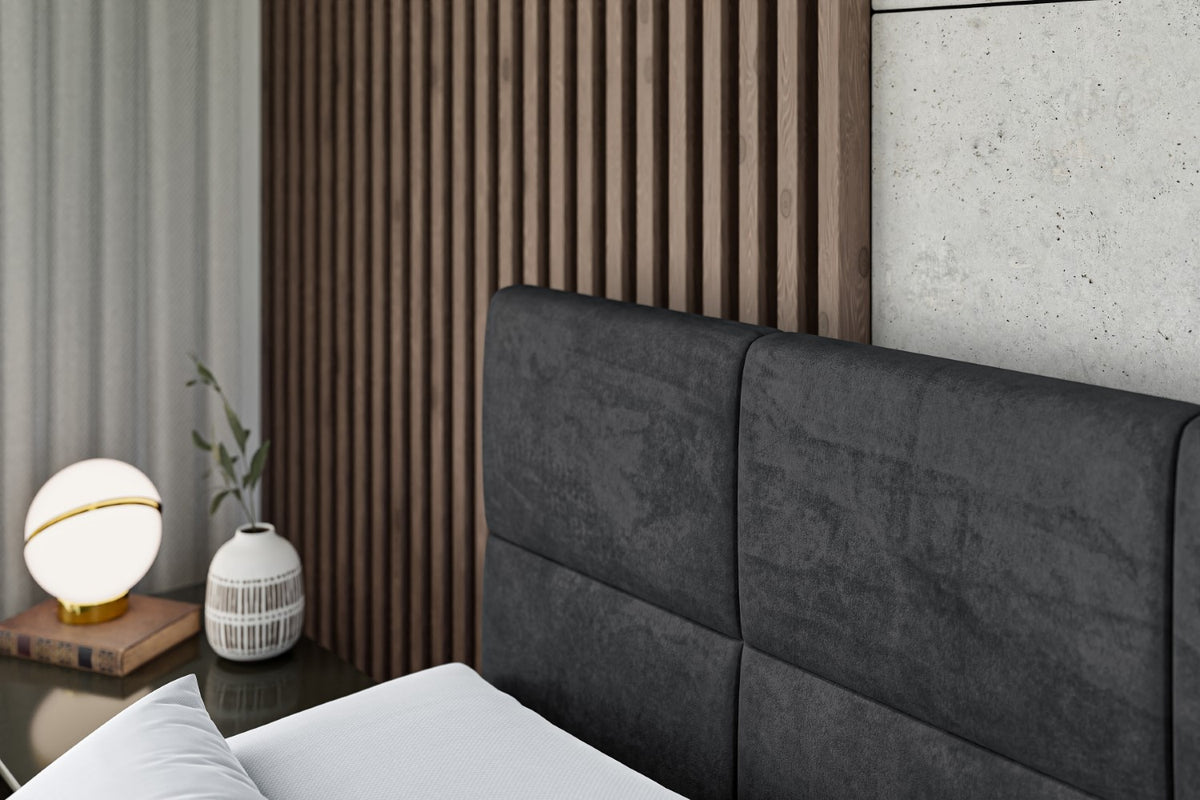 Łóżko boxspring ARDENI welur