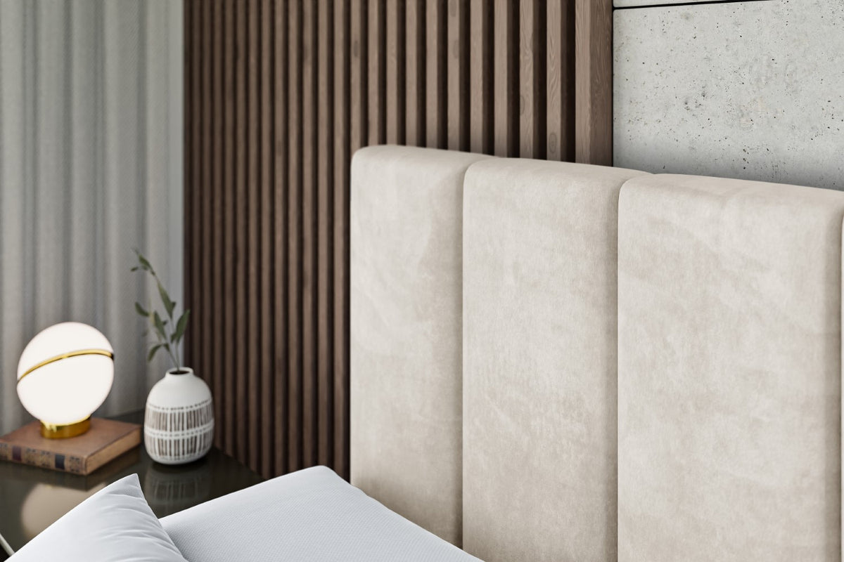 Łóżko boxspring BOXI1 welur
