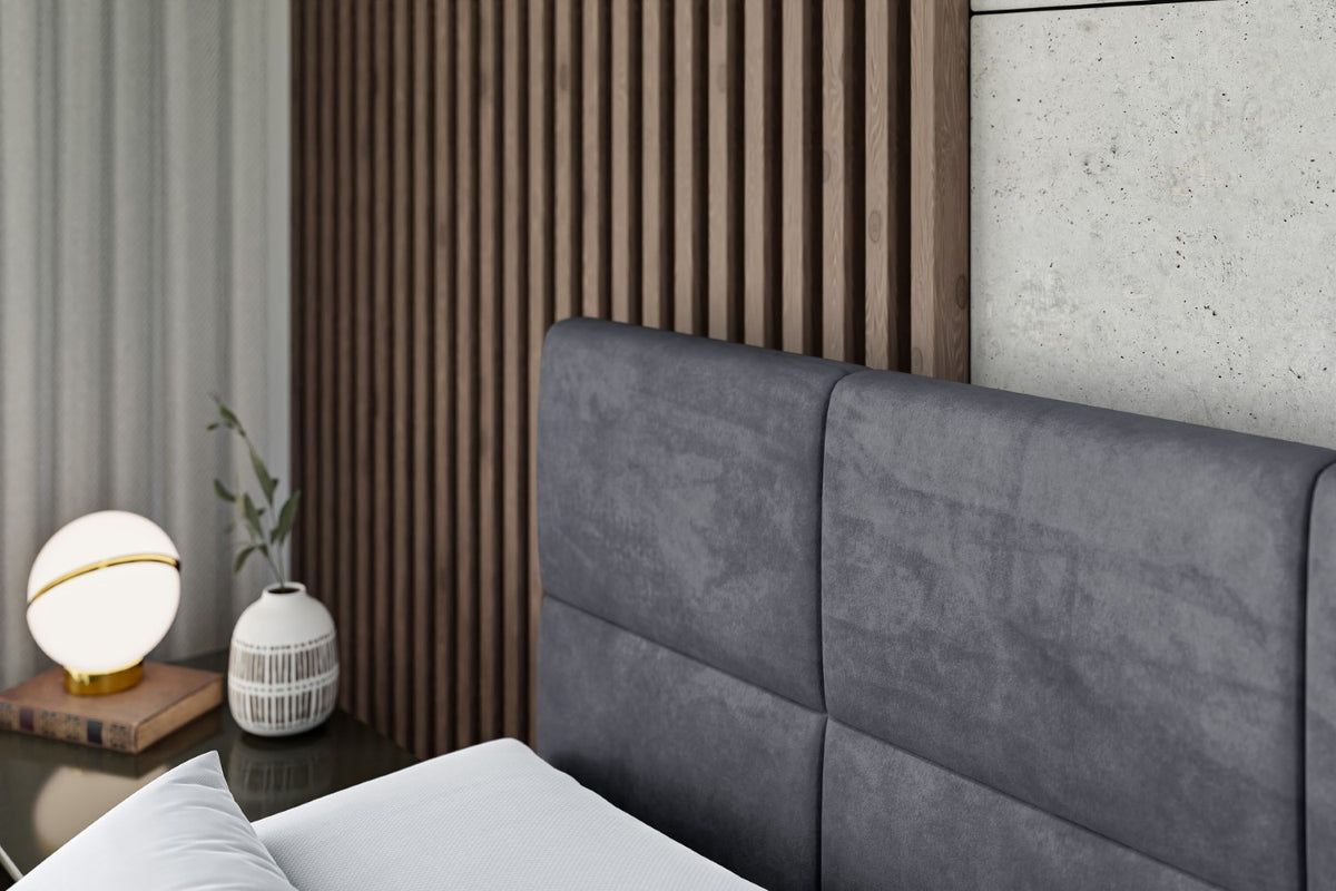 Łóżko boxspring ARDENI-Z welur