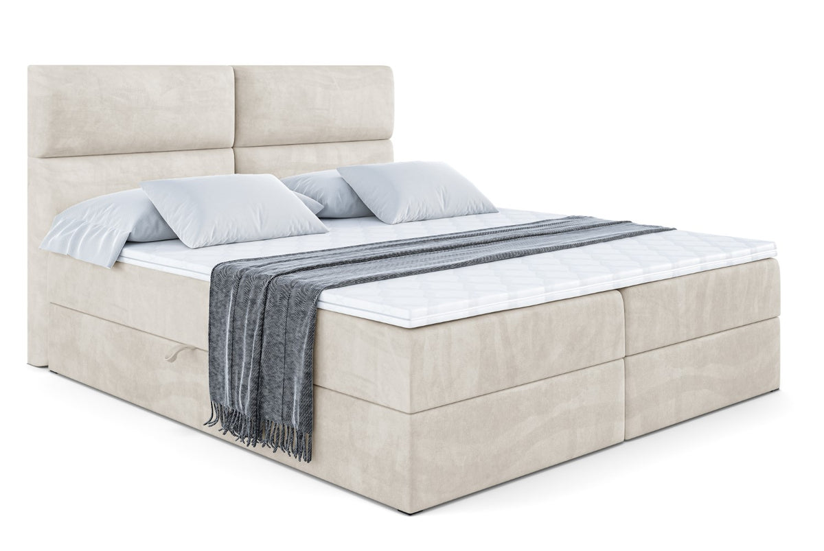 Boxbett BOXI3 Samt, Beige - Casablanca 2301 / 120x200 cm / H3