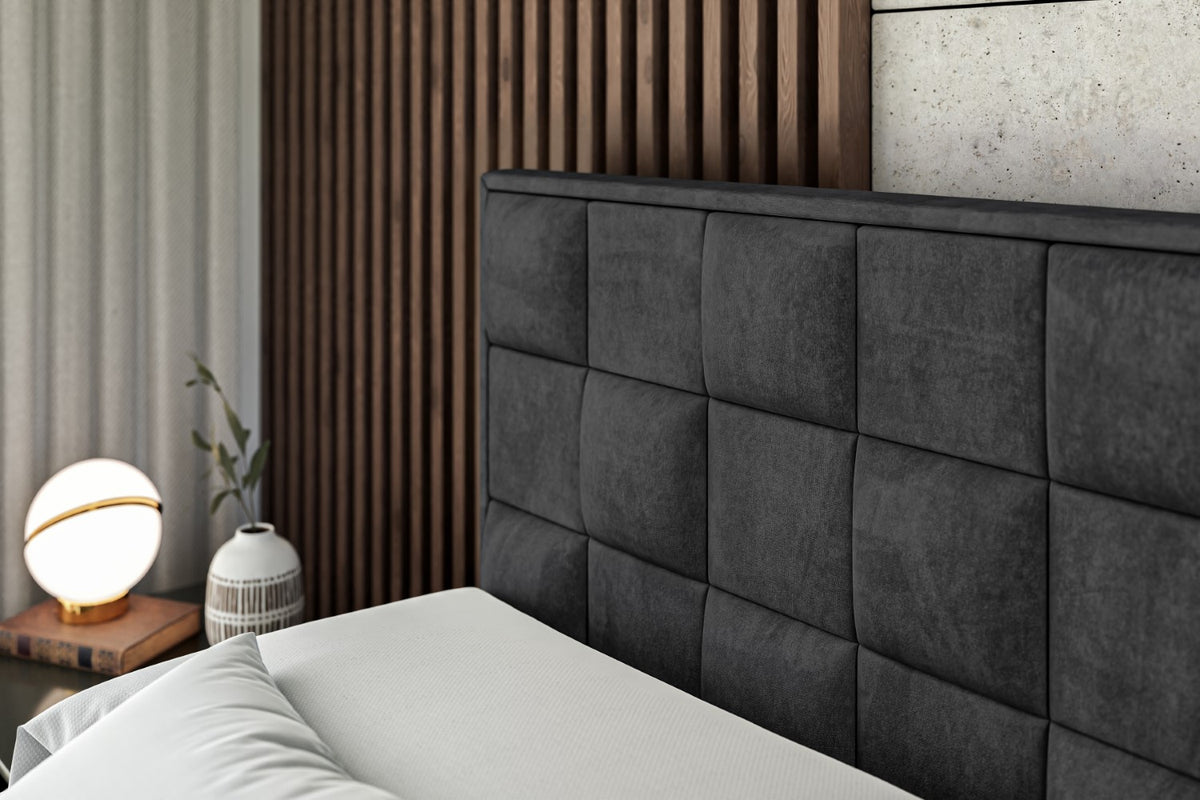 Łóżko boxspring ZAFIRA-BZ welur
