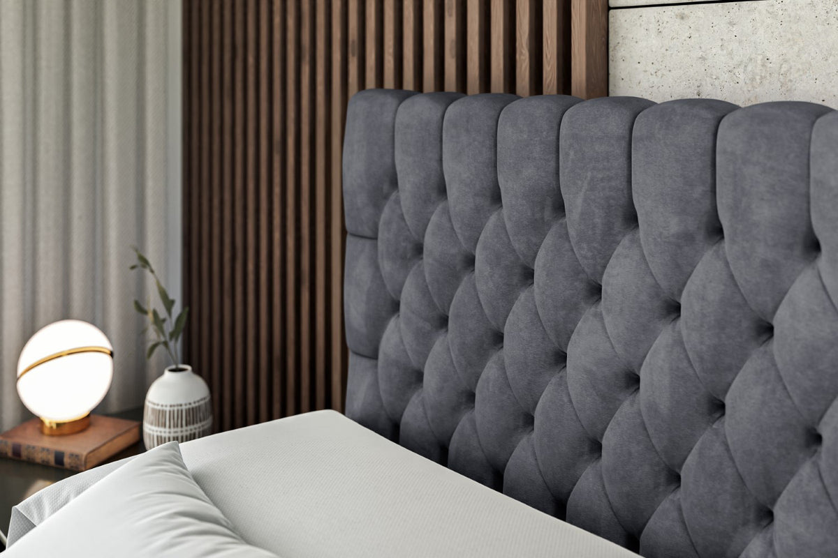 Łóżko boxspring SERENE-Z welur