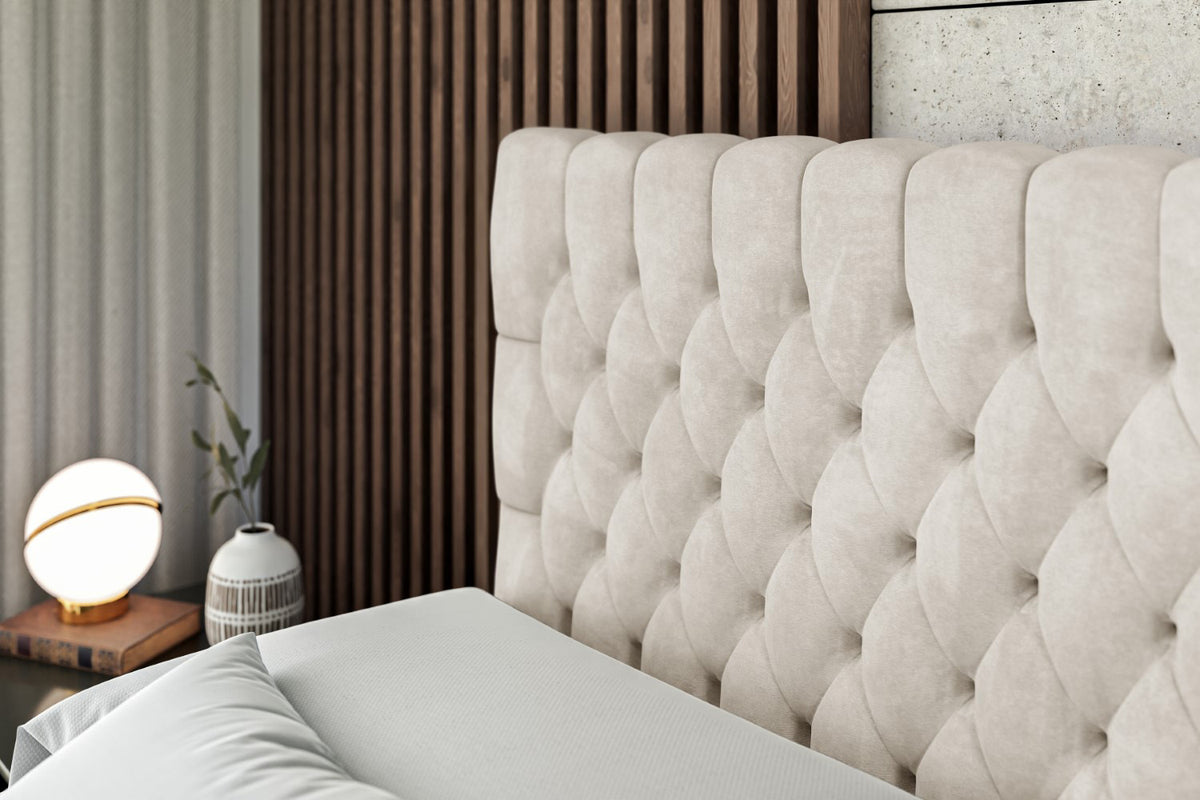 Łóżko boxspring SERENE welur
