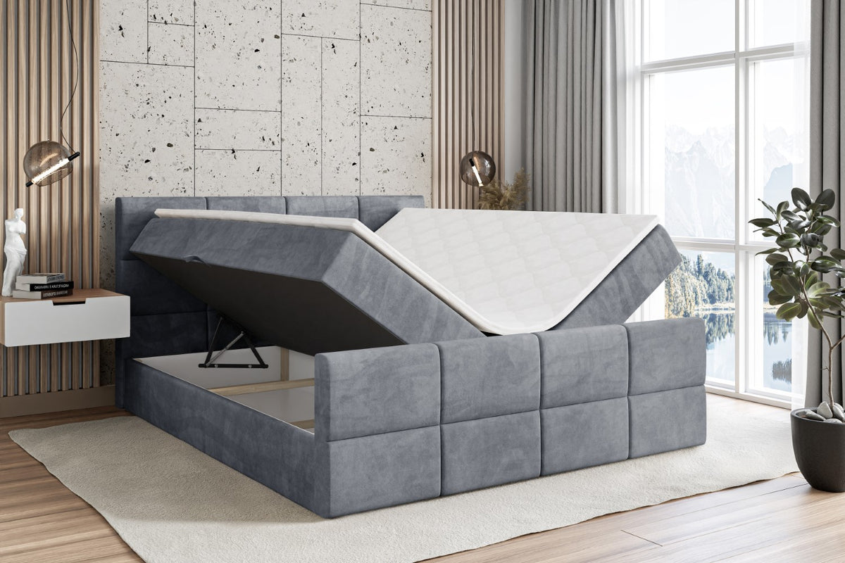 Łóżko boxspring ARDENI-Z welur