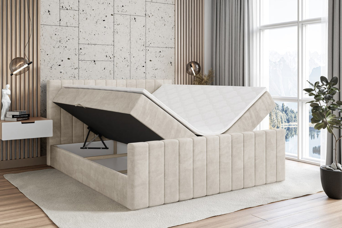 Łóżko boxspring EDITA-Z welur