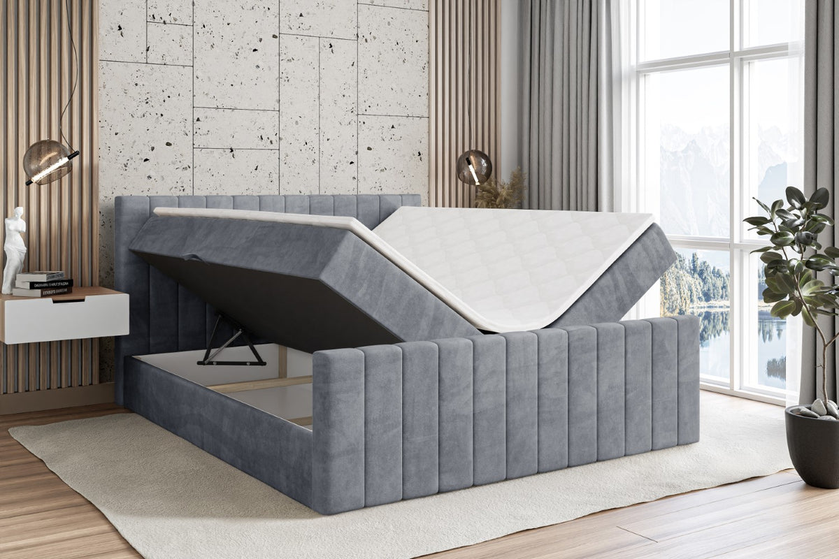 Łóżko boxspring EDITA-Z welur