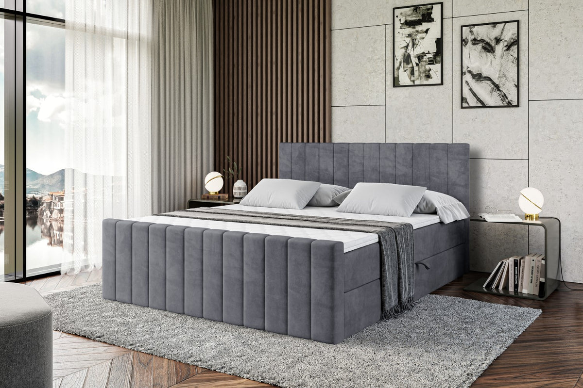 Łóżko boxspring EDITA-Z welur