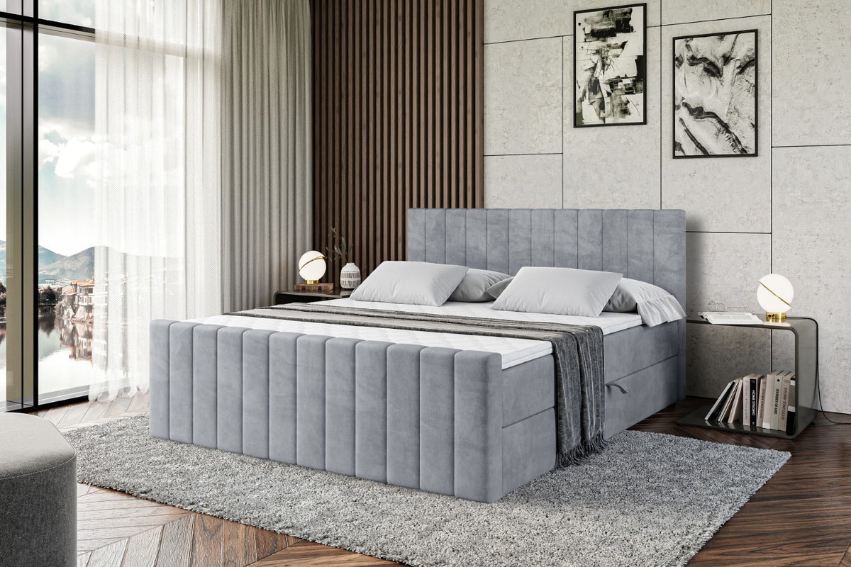 Łóżko boxspring EDITA-Z welur
