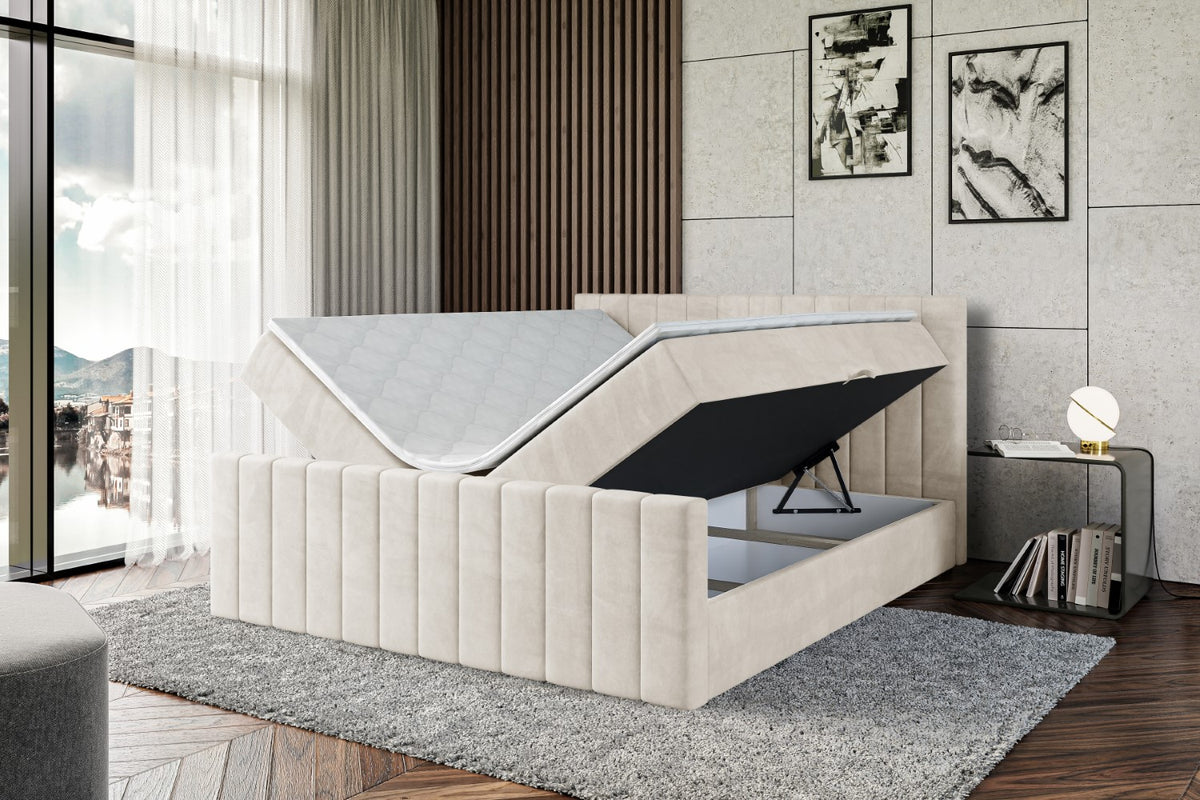 Łóżko boxspring EDITA-Z welur
