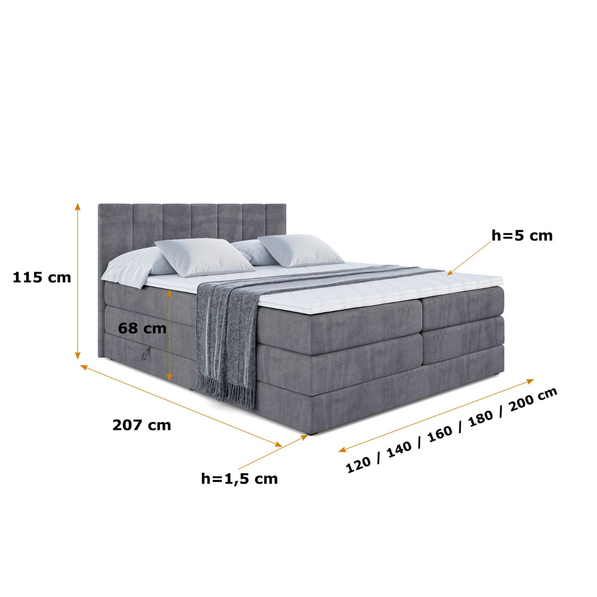Boxspringbett MOETI KING Samt