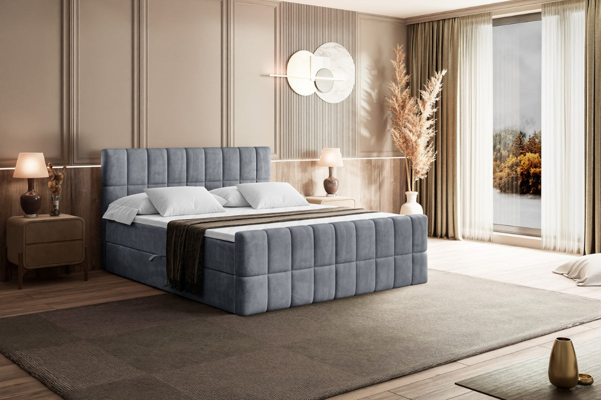 Łóżko boxspring MIAMI-Z welur