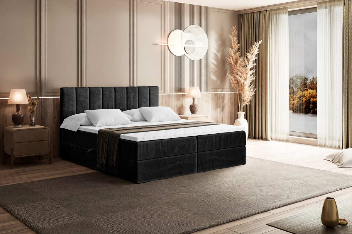 Łóżko boxspring OTTA welur