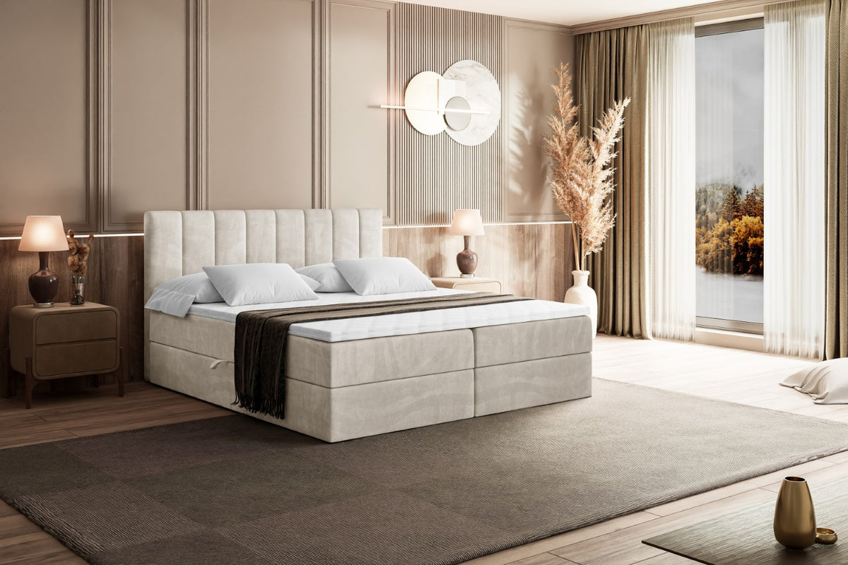 Łóżko boxspring OTTA welur